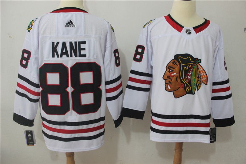 Men Chicago Blackhawks #88 Kane white Adidas Stitched NHL Jerseys->nashville predators->NHL Jersey